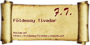 Földessy Tivadar névjegykártya