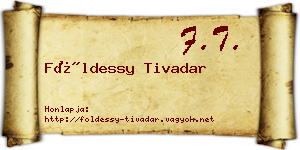 Földessy Tivadar névjegykártya