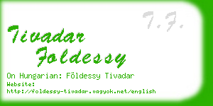 tivadar foldessy business card